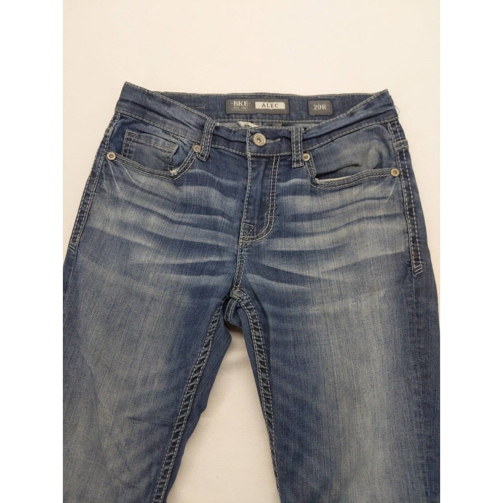 BKE Mens Alec Straight Leg Blue Jeans 29R size 29x28 Stretch Denim by Buckle